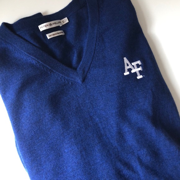 Peter Millar Other - Peter Miller Cobalt VNeck Wool Sweater